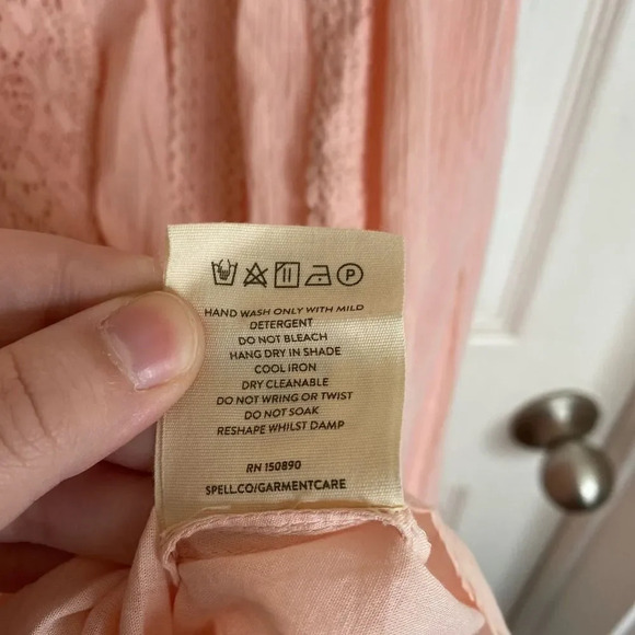 NWT Spell Cassie Lace Gown in Petal Size XS Bohemian Romantic Shabby Chic - Picture 12 of 13